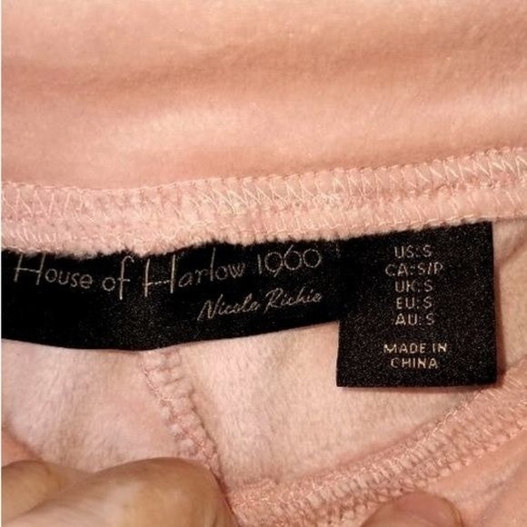 House of Harlow 1960 by Nicole Ritchie Pink Track Pants with Relaxed Fit size S - Picture 3 of 11